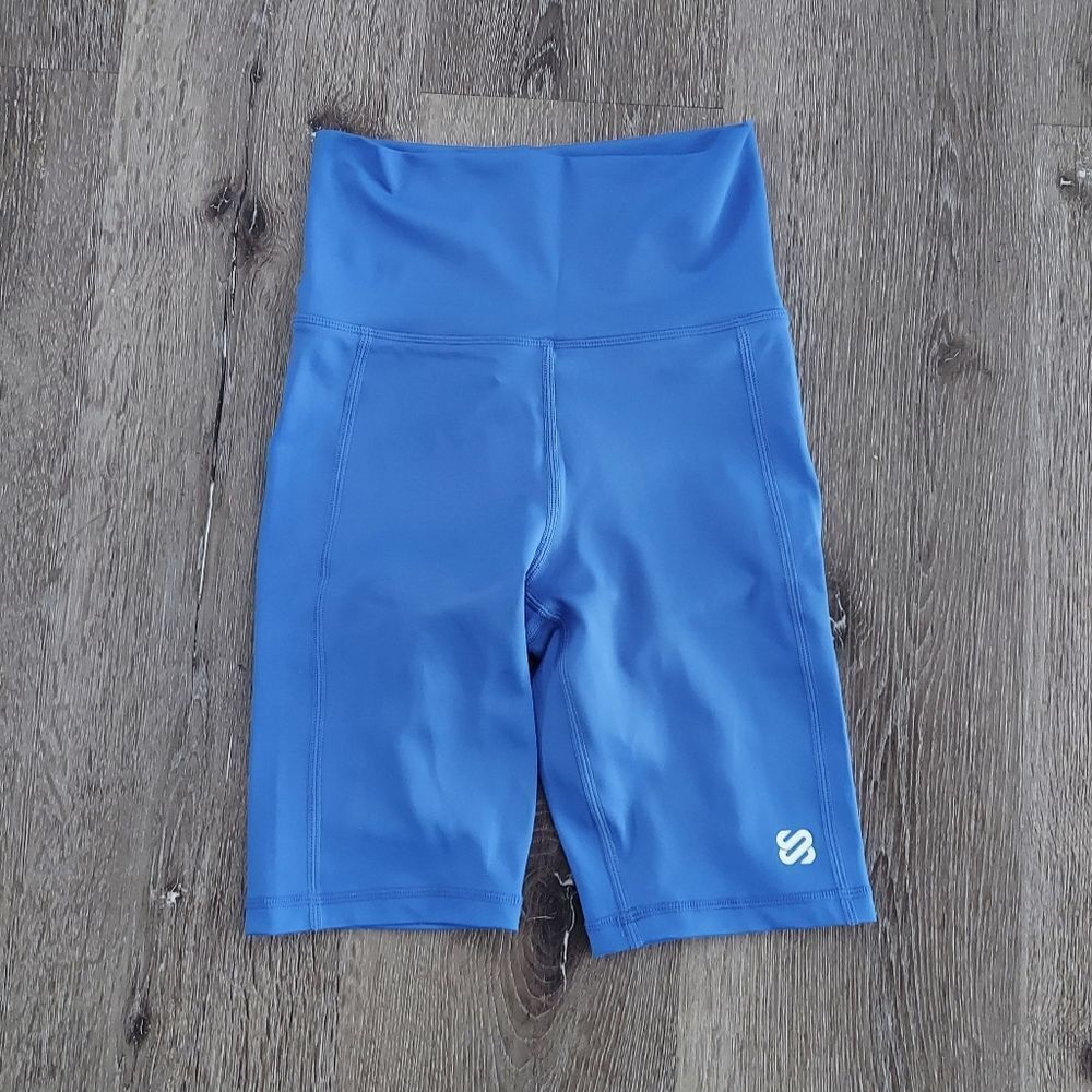 Sharny & Julius Knee Length High Waisted Butt Shaping Leggings Biker Shorts XS